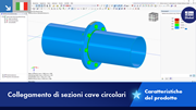 Collegamento di sezioni cave circolari