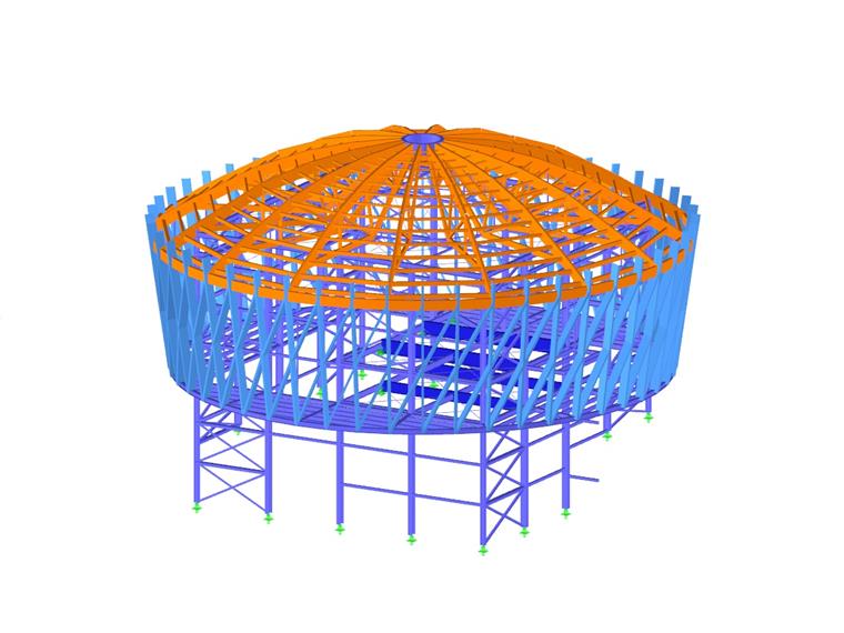 Modello RSTAB della centrale a biomassa Schilling a Schwendi, Germania