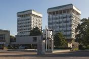 Il municipio di Marl è stato costruito come un edificio rappresentativo del brutalismo.