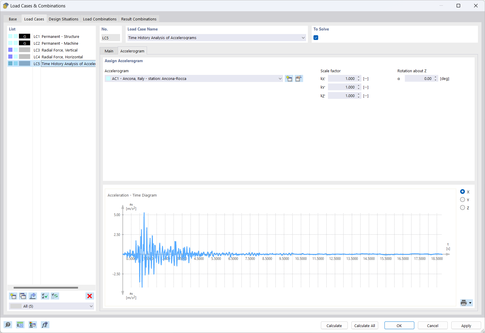 Caratteristica 002736 | Accelerogrammi negli add-on Time History Analysis