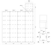 Figura 3: Posizioni dei sensori nel test sperimentale nella galleria del vento - Università di Aquisgrana