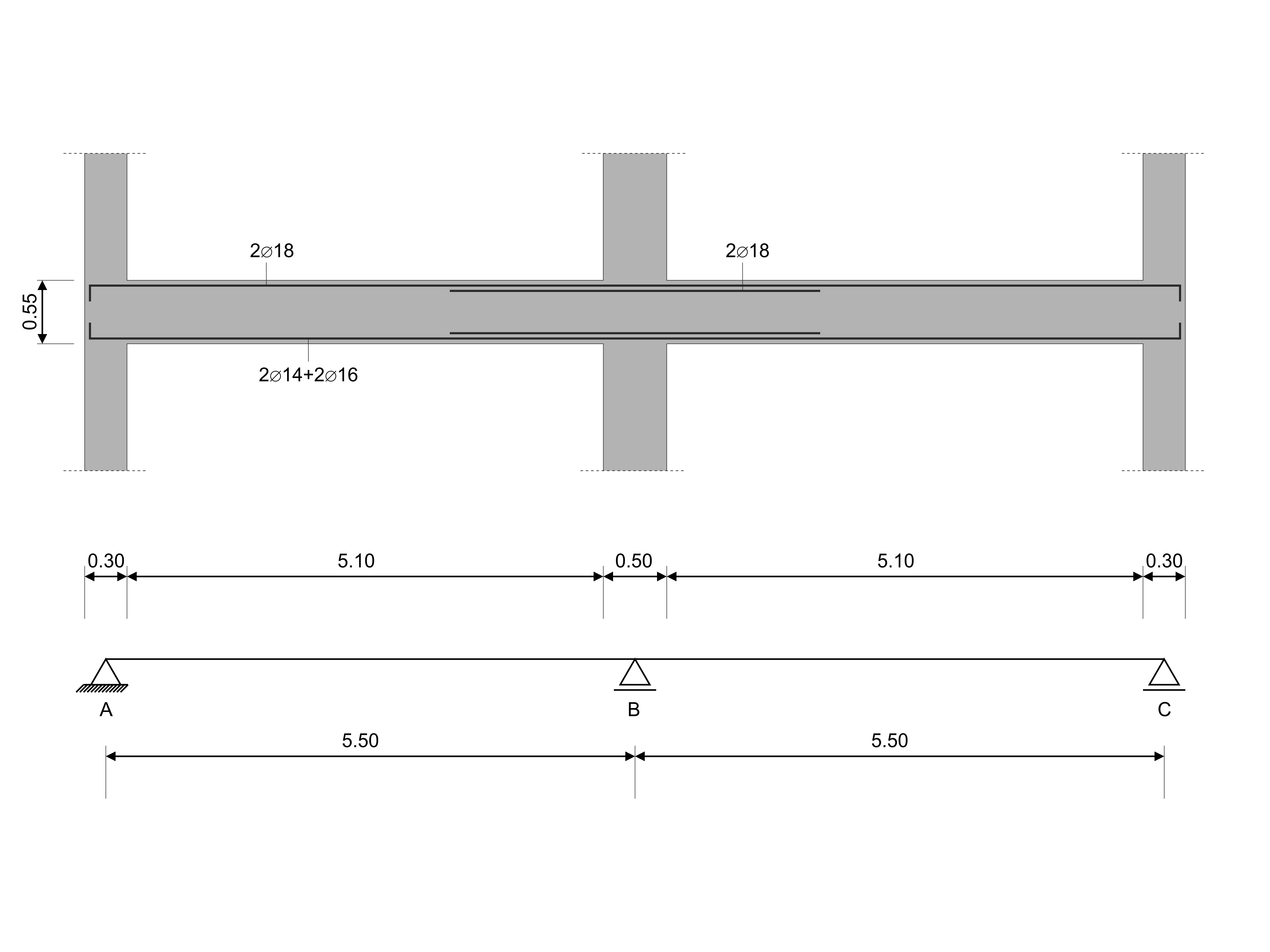 VE 1027 | Illustrazione del sistema strutturale