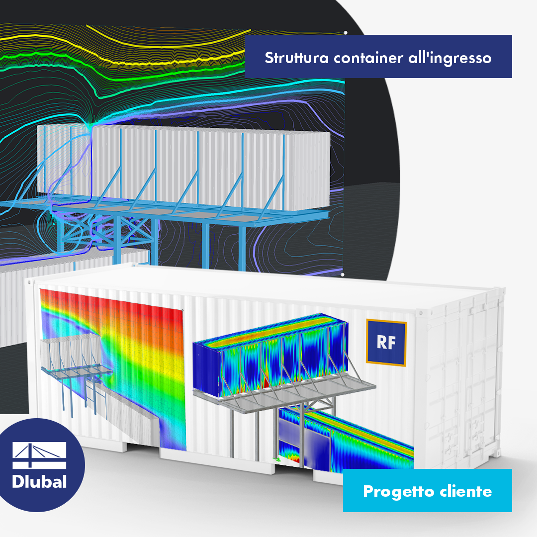 Struttura container all'ingresso