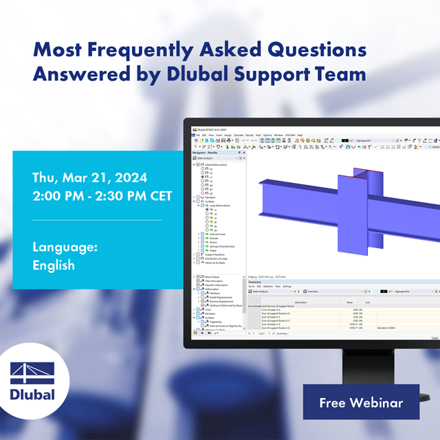 Le risposte alle domande FAQ poste al team di supporto di Dlubal