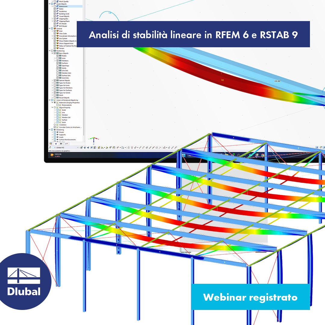 Analisi di stabilità lineare in RFEM 6 e RSTAB 9