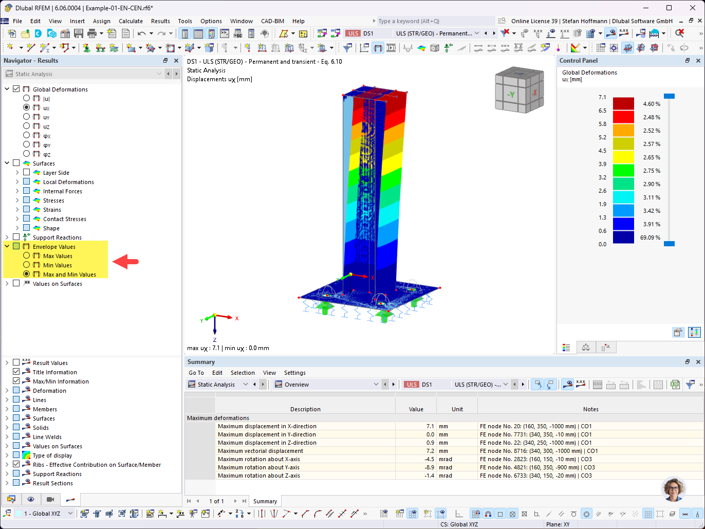FAQ 005503 | Perché non vengono visualizzate le deformazioni massime?