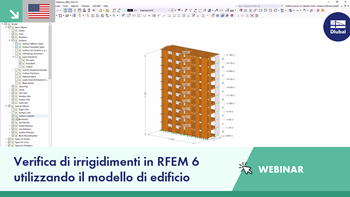 Verifica di irrigidimenti in RFEM 6 utilizzando il modello di edificio