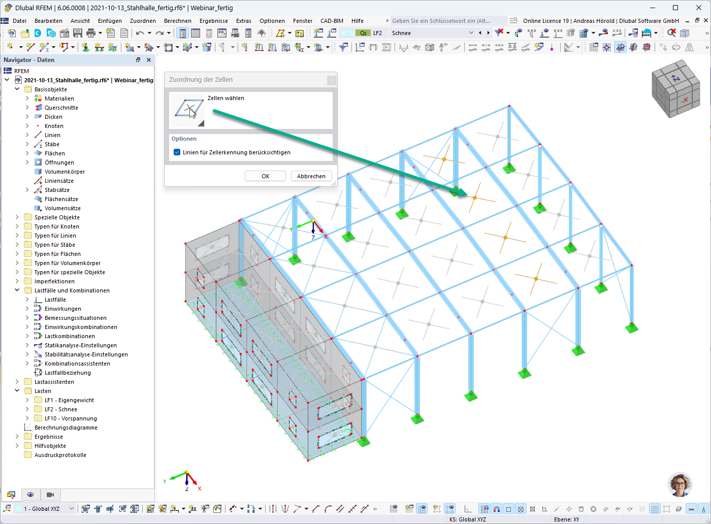 Caratteristica 002823 | Genera controventi nelle celle