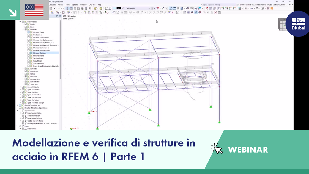 Webinar: Modelling and Designing Steel Structures in RFEM 6, Part 1, Dlubal Software