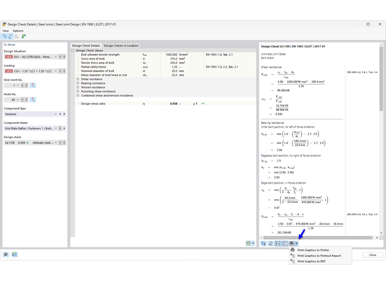 Stampa dettagli di verifica