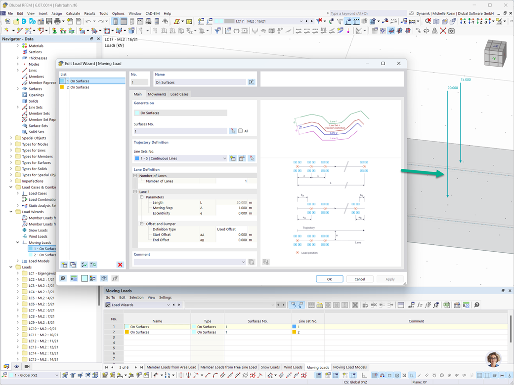 Carico in movimento dell'assistente di carico