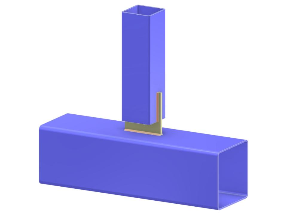 Modello 005209 | Traliccio Giunto a T | Collegamento Verticale a Corrente con Piastra a Fazzoletto con Intaglio