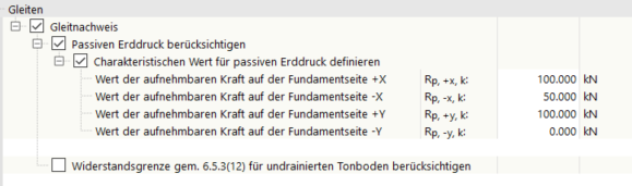 Fondazioni in calcestruzzo | Verifica allo scorrimento - Considerare la spinta passiva del terreno