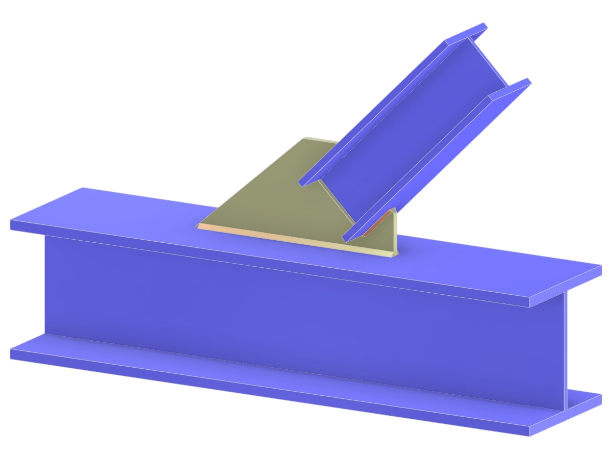 Modello 005227 | Giunto a Y di traliccio | Collegamento diagonale-corrente tramite fazzoletto