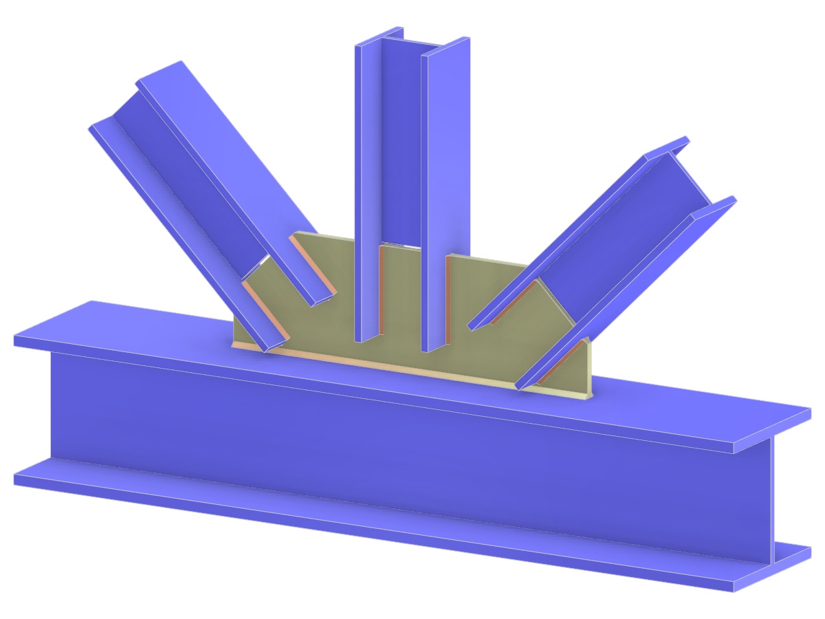 Modello 005319 | Traliccio Giunto KT | Diagonale e Verticale al Collegamento del Corrente tramite Fazzoletto