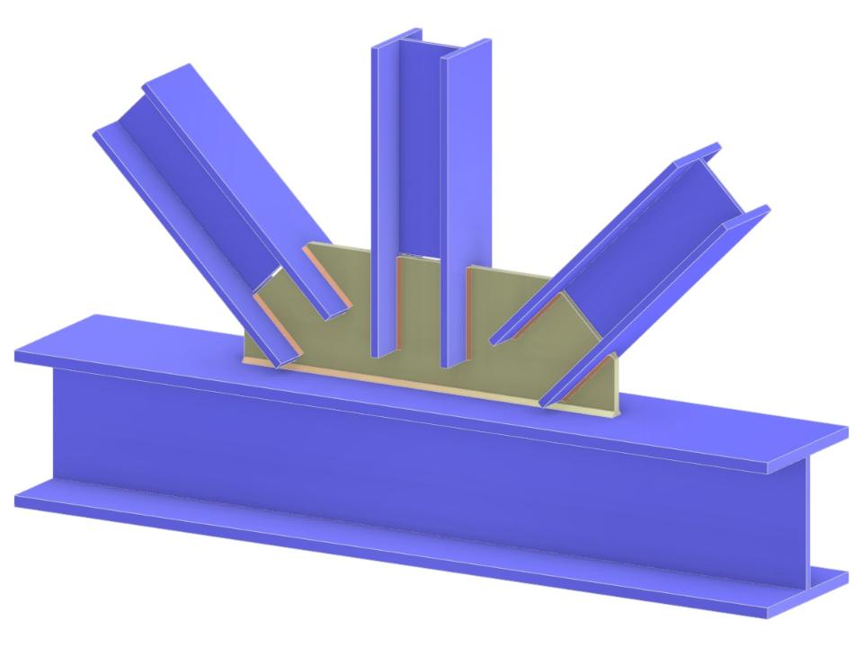 Modello 005319 | Traliccio Giunto KT | Diagonale e Verticale al Collegamento del Corrente tramite Fazzoletto