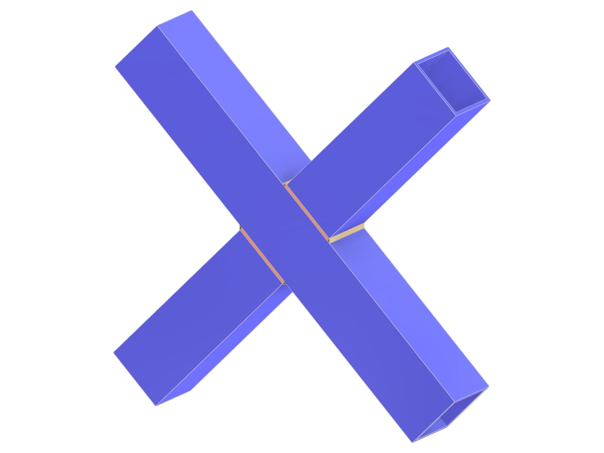 Modello 005343 | Controvento Giunto a X | Collegamento Diagonale-Diagonale