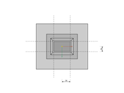 Sezione nella fondazione a bicchiere esterna lungo il lato esterno della colonna con pareti interne lisce