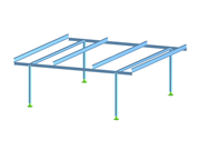 Modello 005423 da scaricare | Carport in acciaio semplice