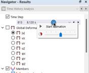 Avvio dell’animazione dei passi temporali tramite menu contestuale
