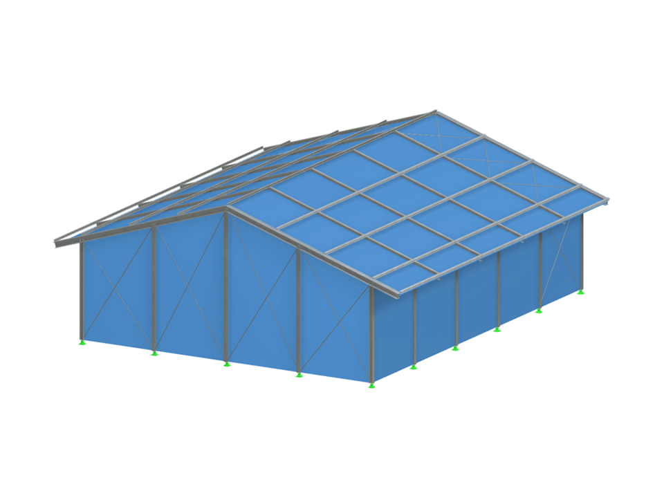 Modello 005506 | Ottimizzazione di una tensostruttura in acciaio in RFEM