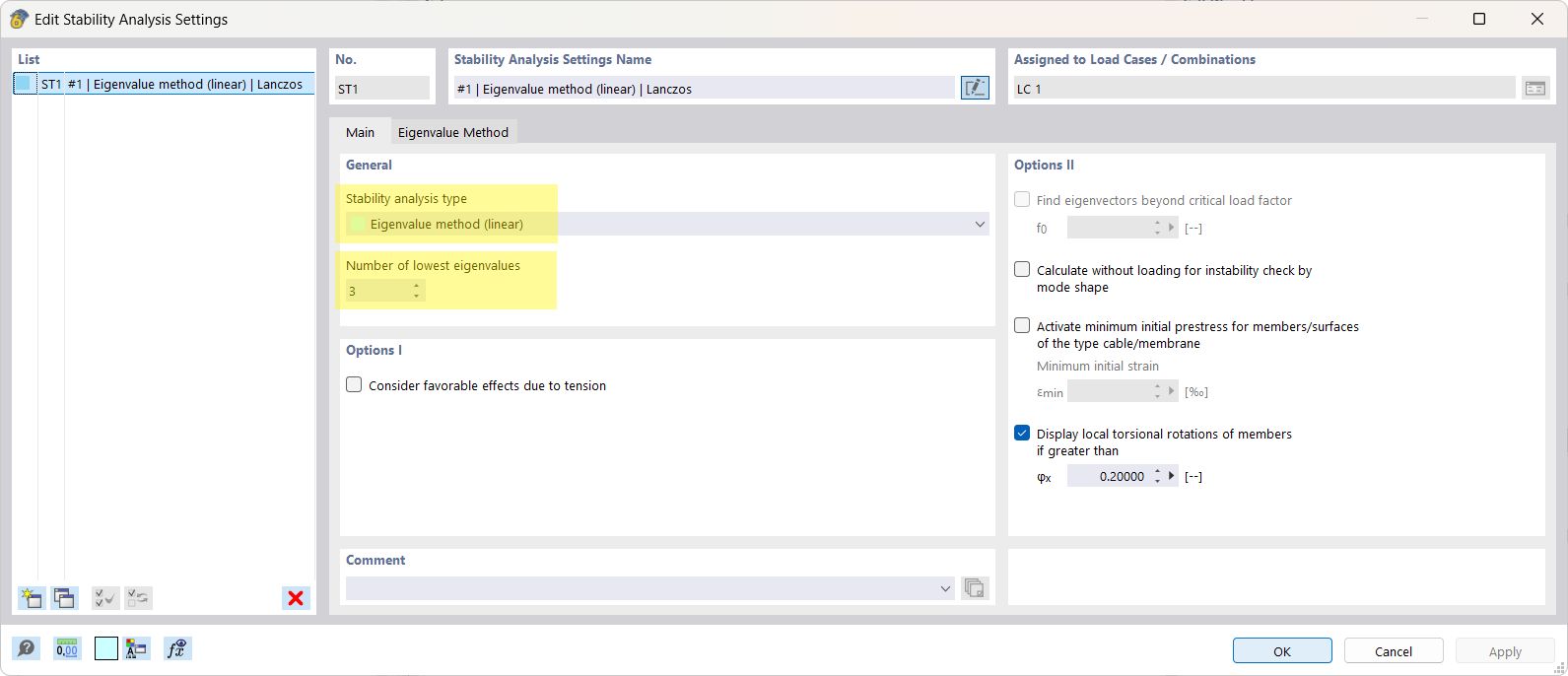 Modo di instabilità di una mensola per analisi di stabilità strutturale usando il componente aggiuntivo di RFEM