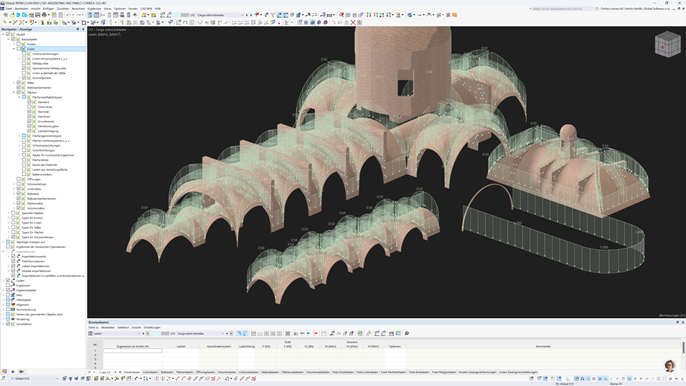 Modellazione delle volte della basilica, San Francesco, RFEM 6