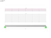 Modello strutturale con visualizzazione dei carichi permanenti e della loro distribuzione