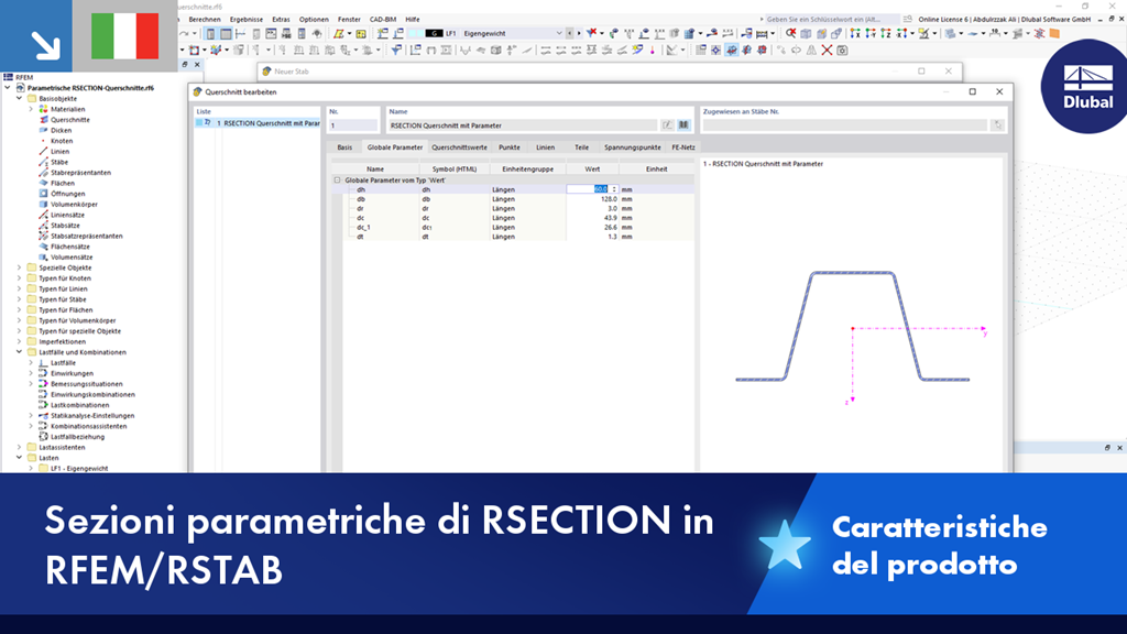 Parametrische RSECTION-Querschnitte in RFEM und RSTAB veranschaulicht
