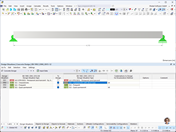 Interfaccia utente con parametri configurabili della verifica del calcestruzzo e opzioni tecniche