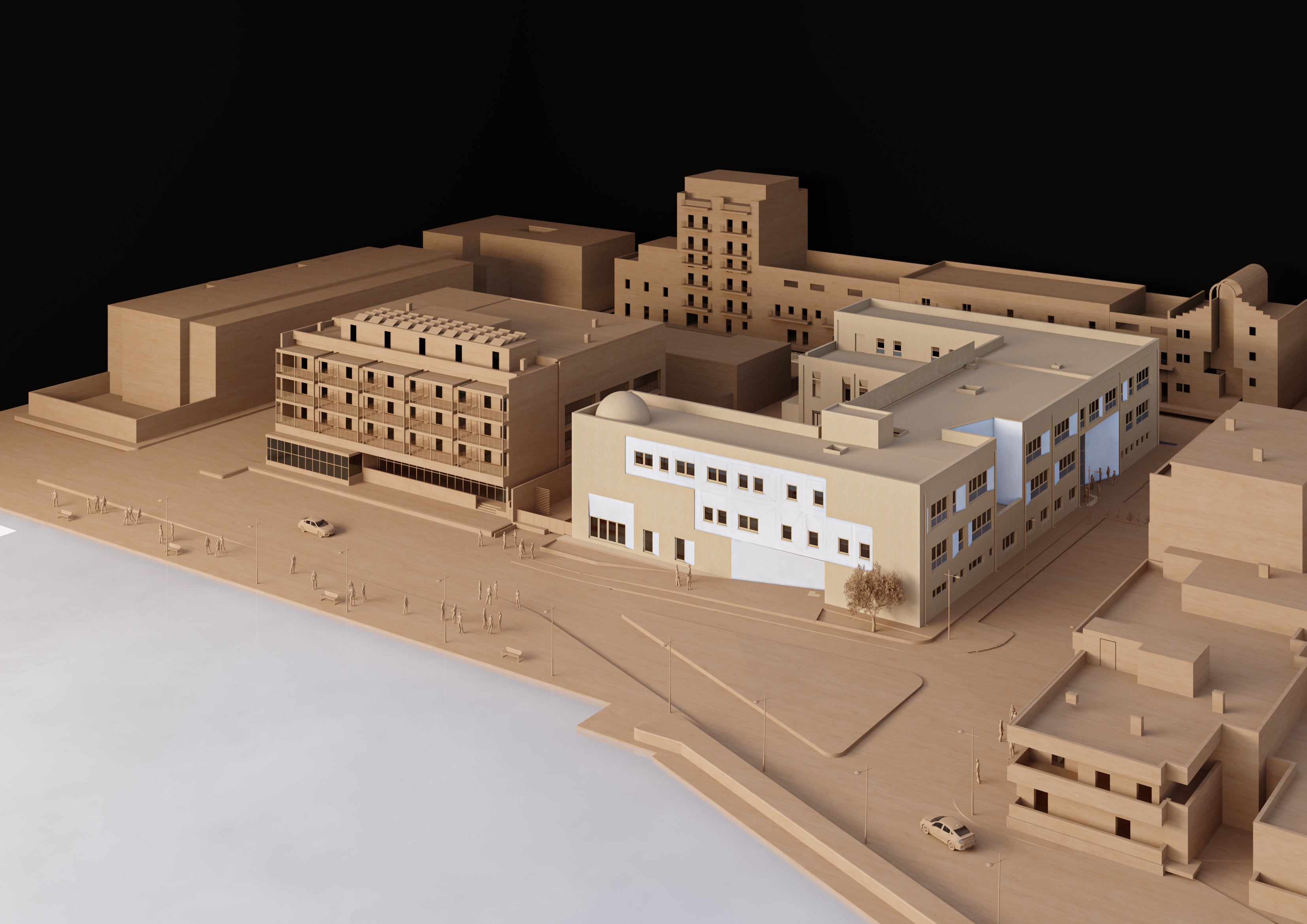 Un istituto nautico unisce design ecologico e interni flessibili utilizzando pietre locali.