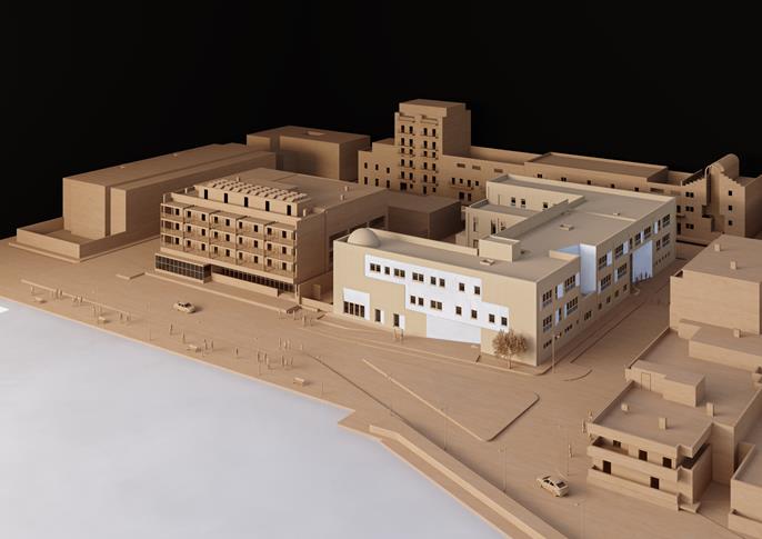 Un istituto nautico unisce design ecologico e interni flessibili utilizzando pietre locali.