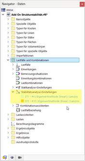 Immagine che mostra nuove voci nel Navigatore dati dopo l’attivazione di un add-on