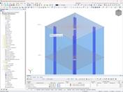 L’immagine mostra il controllo gerarchico tra le superfici di trasferimento dei carichi e le solette in RFEM 6.