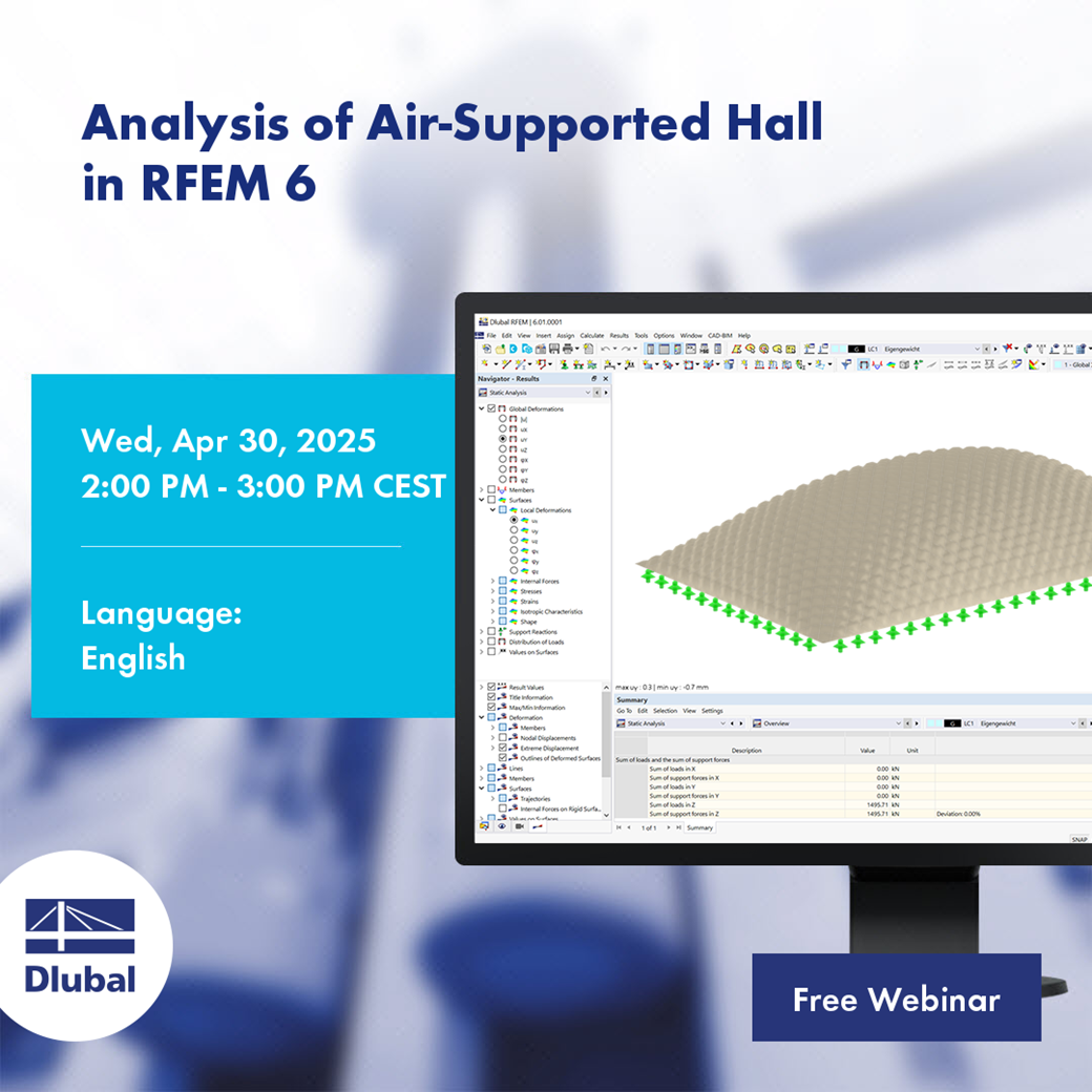 Analisi di una tensostruttura pneumatica in RFEM 6
