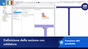 Definizione della saldatura e analisi delle tensioni nel programma di analisi delle sezioni trasversali