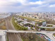 Vista aerea della futura piattaforma logistica La Factory in rendering 3D | © AEW – STONEHEDGE