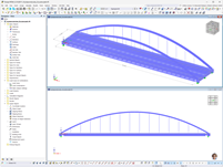 Modello del ponte di Kuhdamm a Wustermark con dettagli strutturali visualizzati in RFEM