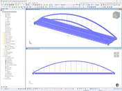 Modello del ponte di Kuhdamm a Wustermark con dettagli strutturali visualizzati in RFEM