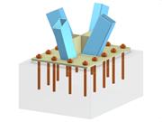 Modello 005840 | Base di colonna con quattro colonne RHS inclinate