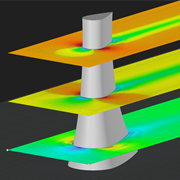 Simulazione del carico del vento su una torre a caduta progettata dagli studenti dell'Università di Parma Sara Artioli, Davide Baracca e Tommaso Caleffi utilizzando il software RWIND.
