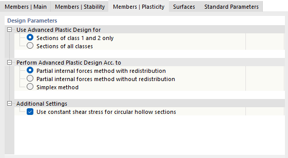 Scheda "Aste | Plasticità" per Verifica acciaio