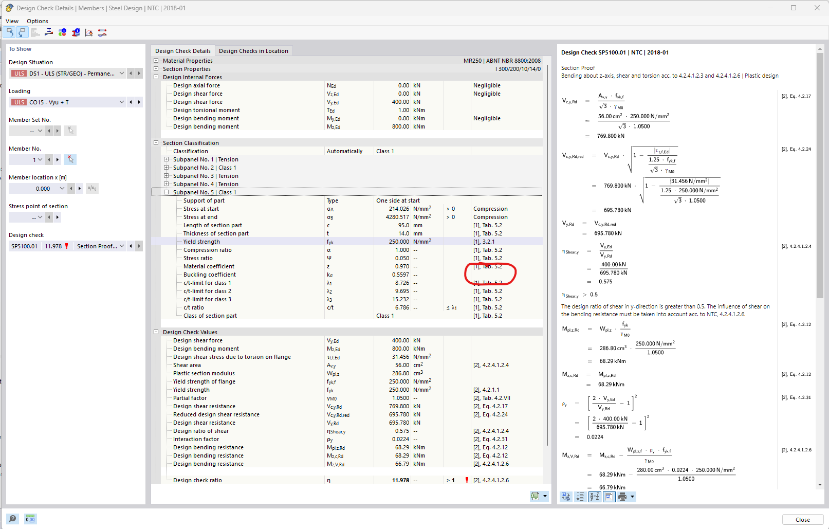 Dettagli verifica | Aste | Verifica acciaio | NTC | 2018-01