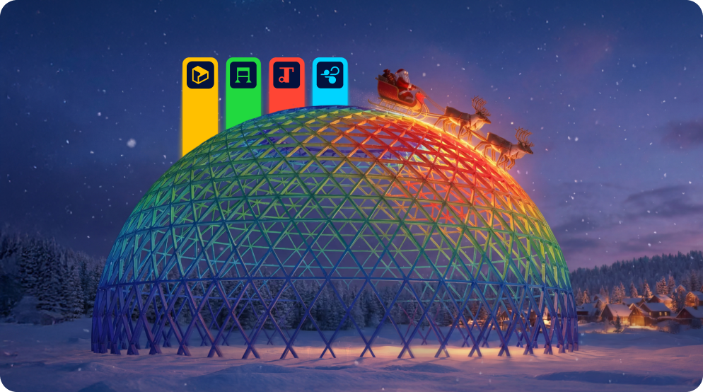 Banner a tema natalizio con decorazioni festive e auguri stagionali per il 2026. Perfetto per pagine web a tema festivo.