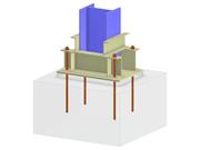 Modello 005823 | Base di colonna con irrigidimento di ancoraggio