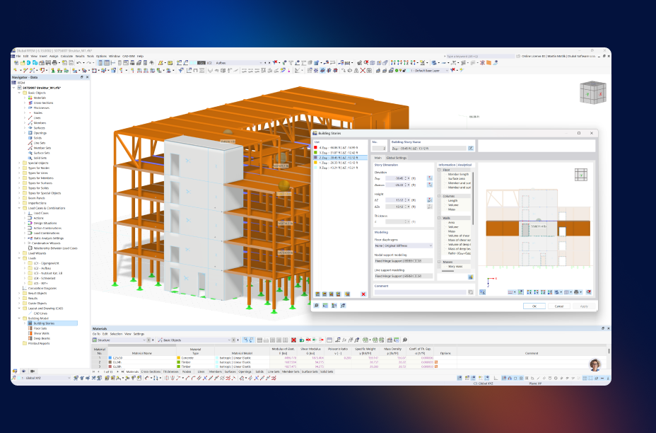 Un modello digitale mostra la progettazione strutturale di un edificio del laboratorio a Garching, illustrandone i concetti architettonici e ingegneristici