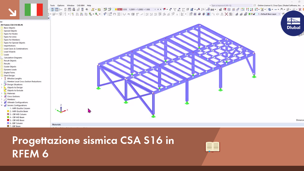 Progettazione sismica CSA S16 in RFEM 6