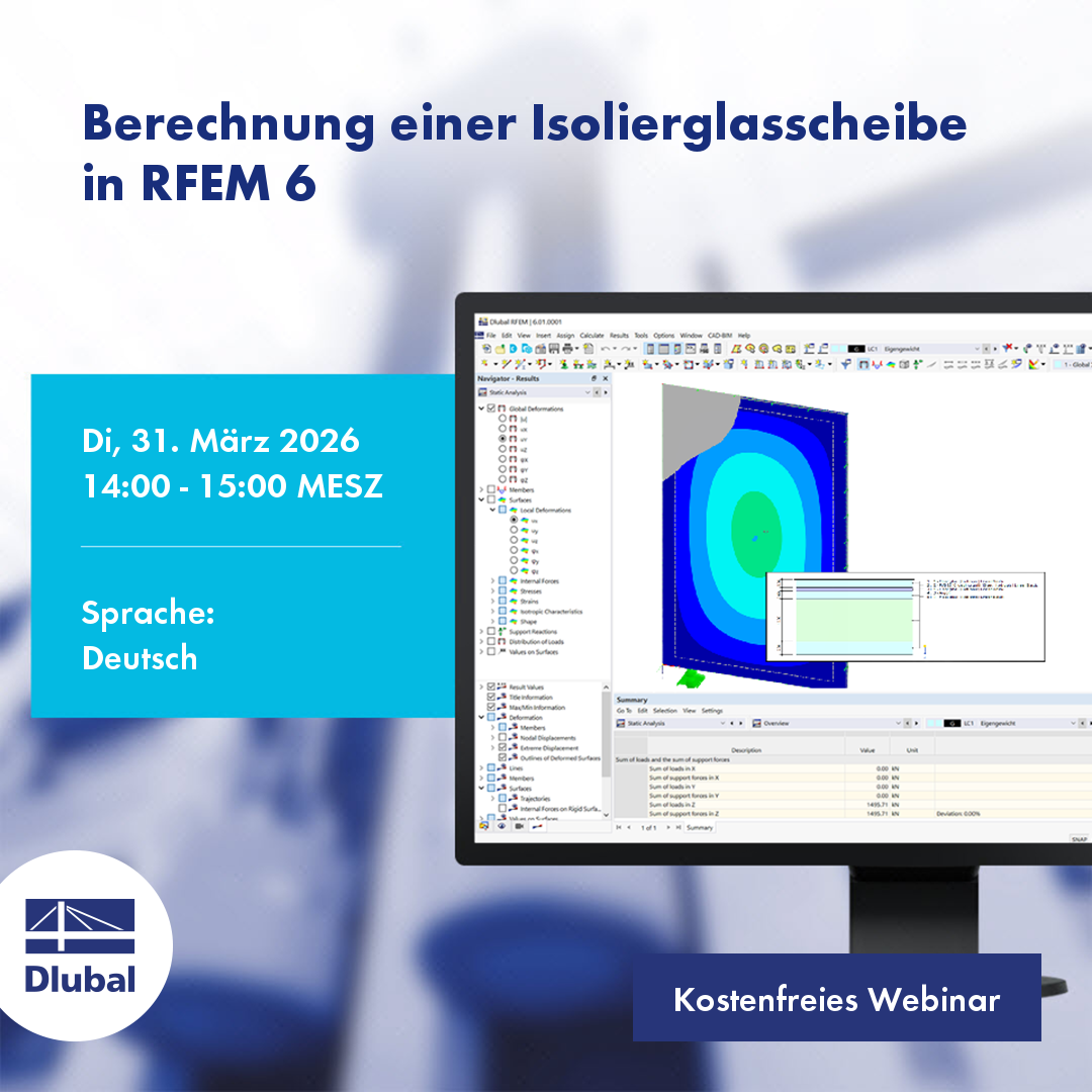 Calcolo di un pannello in vetro isolante in RFEM 6