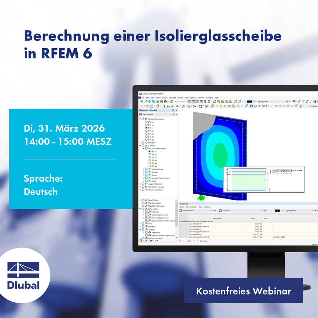 Calcolo di un pannello in vetro isolante in RFEM 6