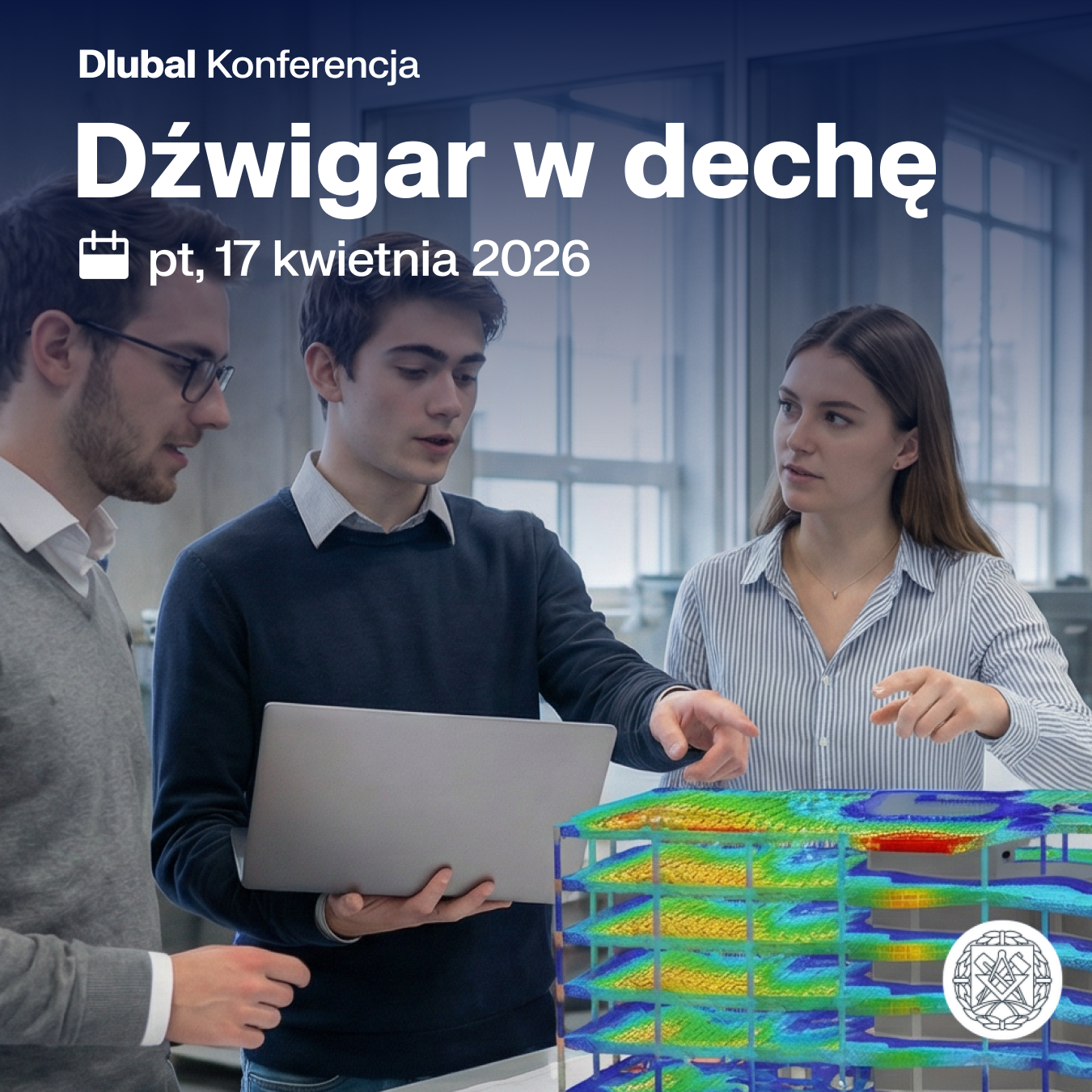 Struttura di trave in cerchio con giunti visibili e distribuzione delle forze. Dettagli del modello.